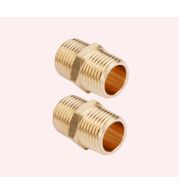 Brass Male Threaded Fittings for Plumbing and Industrial Use, High Pressure Resistant Pipe Connectors with Metric and BSP Threads, Durable Corrosion-Resistant Brass Adapters